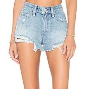 Lovers and Friends Distressed Denim High Rise Shorts Jack Genesee - 26‎ EUC